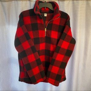 Old Navy Buffalo plaid 1/4 zip